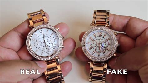 michael kors original vs fake watch|false michael kors watch.